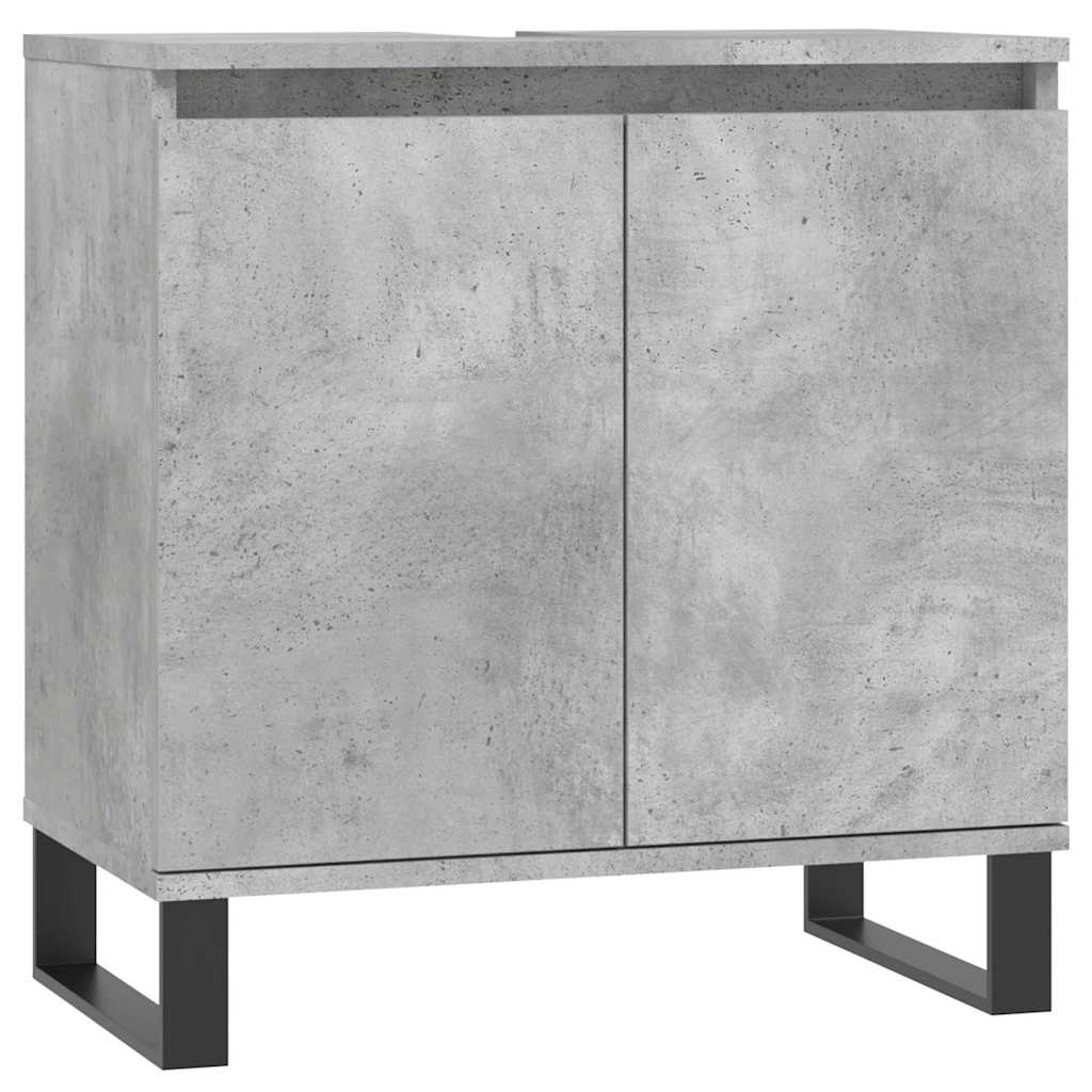 Ντουλάπι Μπάνιου Γκρι Σκυροδεμ. 58 x 33 x 60 εκ. Επεξεργ. Ξύλο