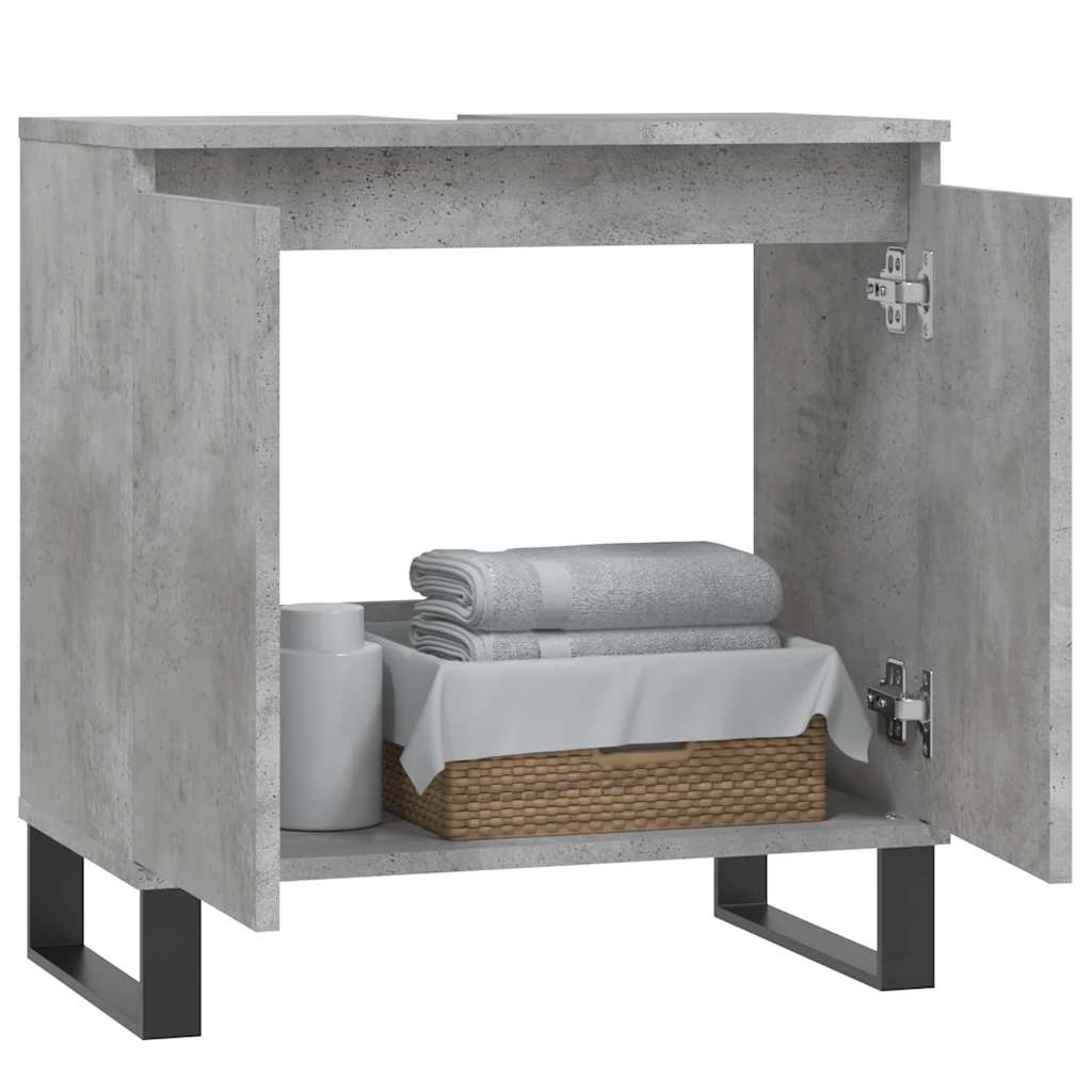 Ντουλάπι Μπάνιου Γκρι Σκυροδεμ. 58 x 33 x 60 εκ. Επεξεργ. Ξύλο