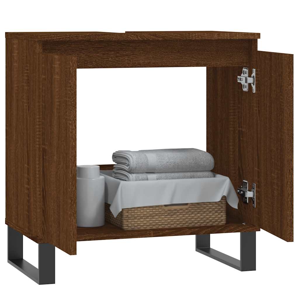 Ντουλάπι Μπάνιου Καφέ Δρυς 58 x 33 x 60 εκ. από Επεξεργ. Ξύλο - Pakobazaar