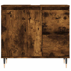 Ντουλάπι Μπάνιου Καπνιστή Δρυς 65x33x60 εκ. Επεξεργασμένο Ξύλο