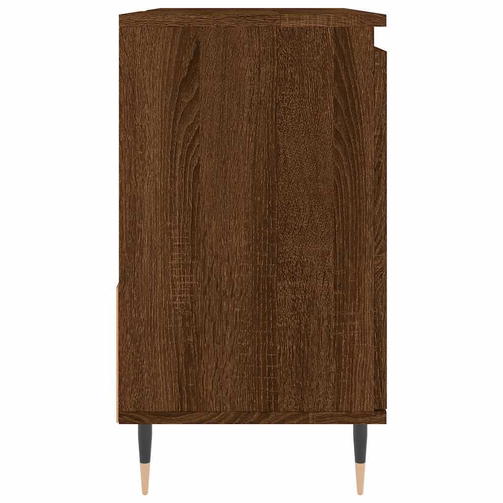 Ντουλάπι Μπάνιου Καφέ Δρυς 65x33x60 εκ. Επεξεργασμένο Ξύλο