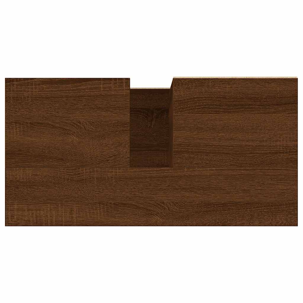 Ντουλάπι Μπάνιου Καφέ Δρυς 65x33x60 εκ. Επεξεργασμένο Ξύλο