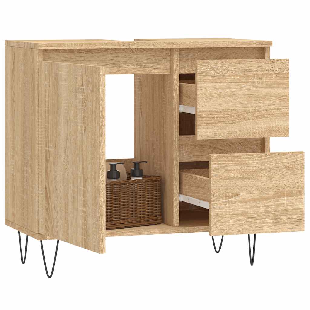 Ντουλάπι Μπάνιου Sonoma Δρυς 65x33x60 εκ. Επεξεργασμένο Ξύλο