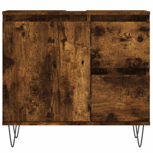Ντουλάπι Μπάνιου Καπνιστή Δρυς 65x33x60 εκ. Επεξεργασμένο Ξύλο