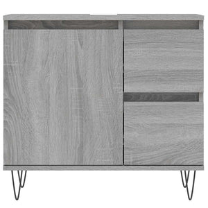 Ντουλάπι Μπάνιου Γκρι Sonoma 65x33x60 εκ. Επεξεργασμένο Ξύλο