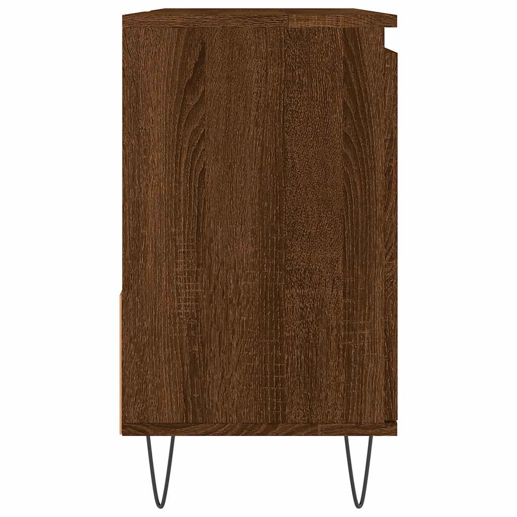 Ντουλάπι Μπάνιου Καφέ Δρυς 65x33x60 εκ. Επεξεργασμένο Ξύλο