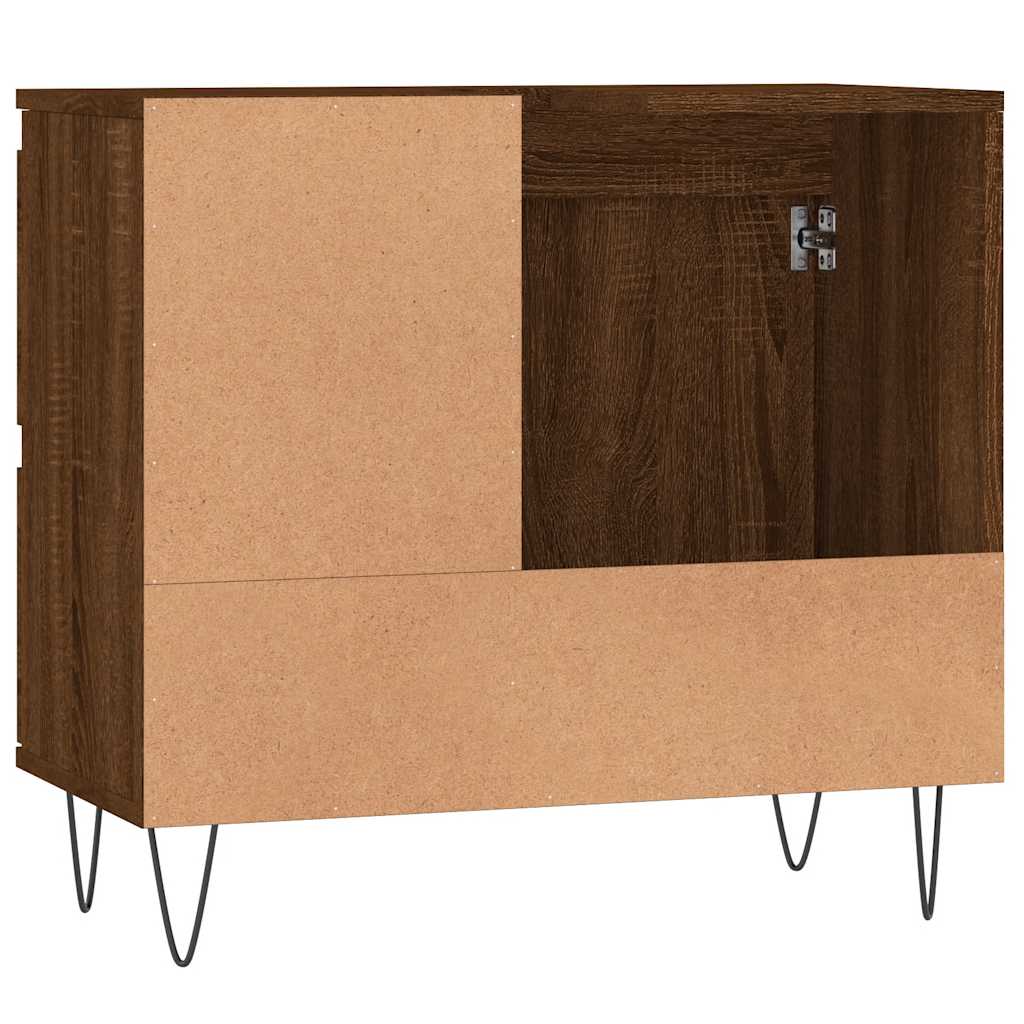 Ντουλάπι Μπάνιου Καφέ Δρυς 65x33x60 εκ. Επεξεργασμένο Ξύλο