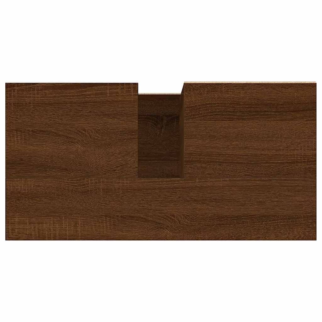 Ντουλάπι Μπάνιου Καφέ Δρυς 65x33x60 εκ. Επεξεργασμένο Ξύλο