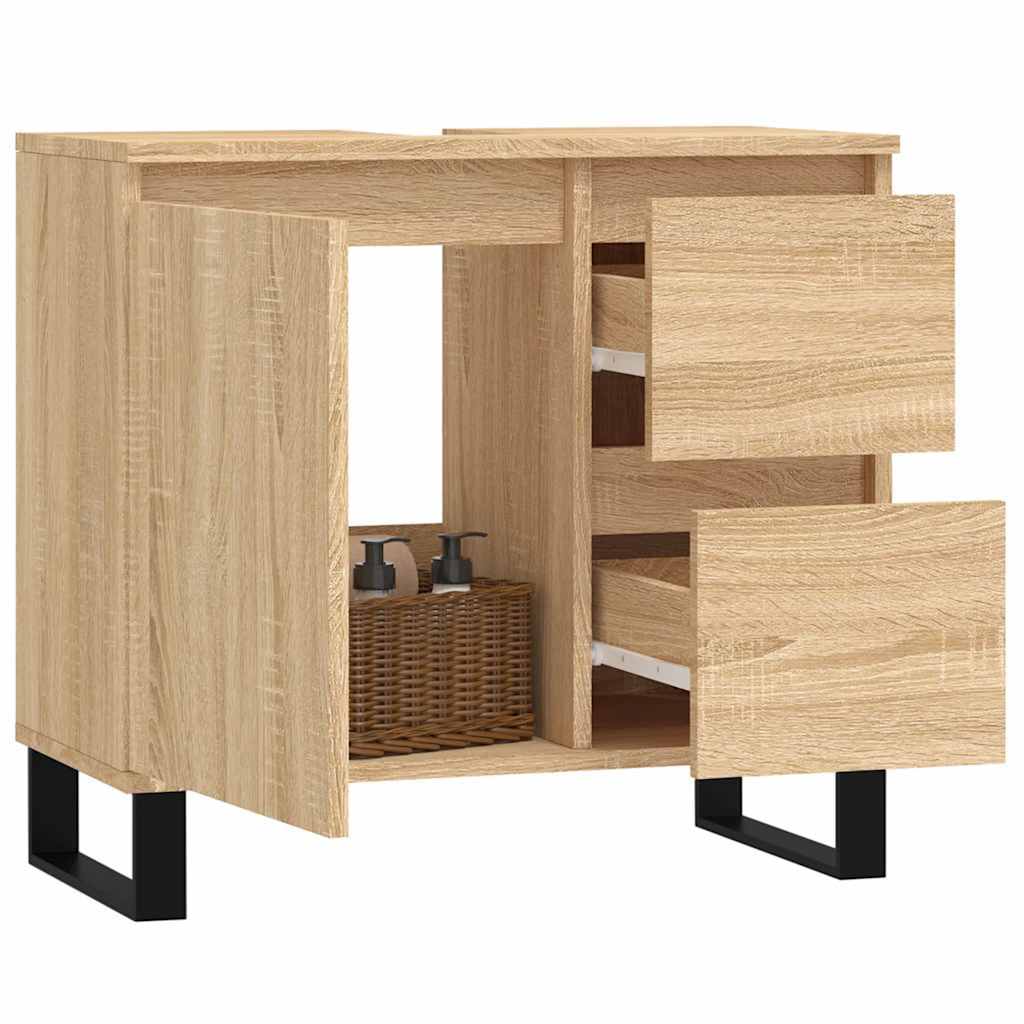 Ντουλάπι Μπάνιου Sonoma Δρυς 65x33x60 εκ. Επεξεργασμένο Ξύλο