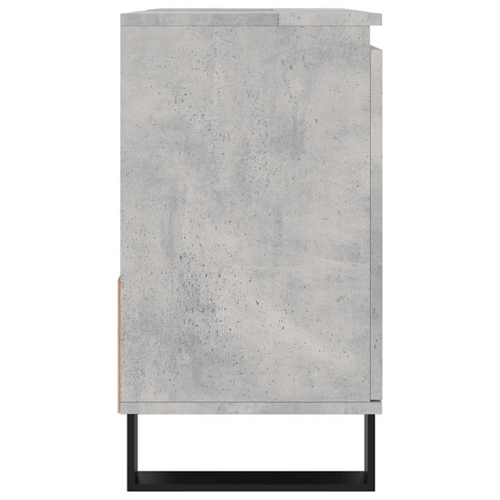 Ντουλάπι Μπάνιου Γκρι Σκυροδέματος 65x33x60 εκ. Επεξ. Ξύλο - Pakobazaar