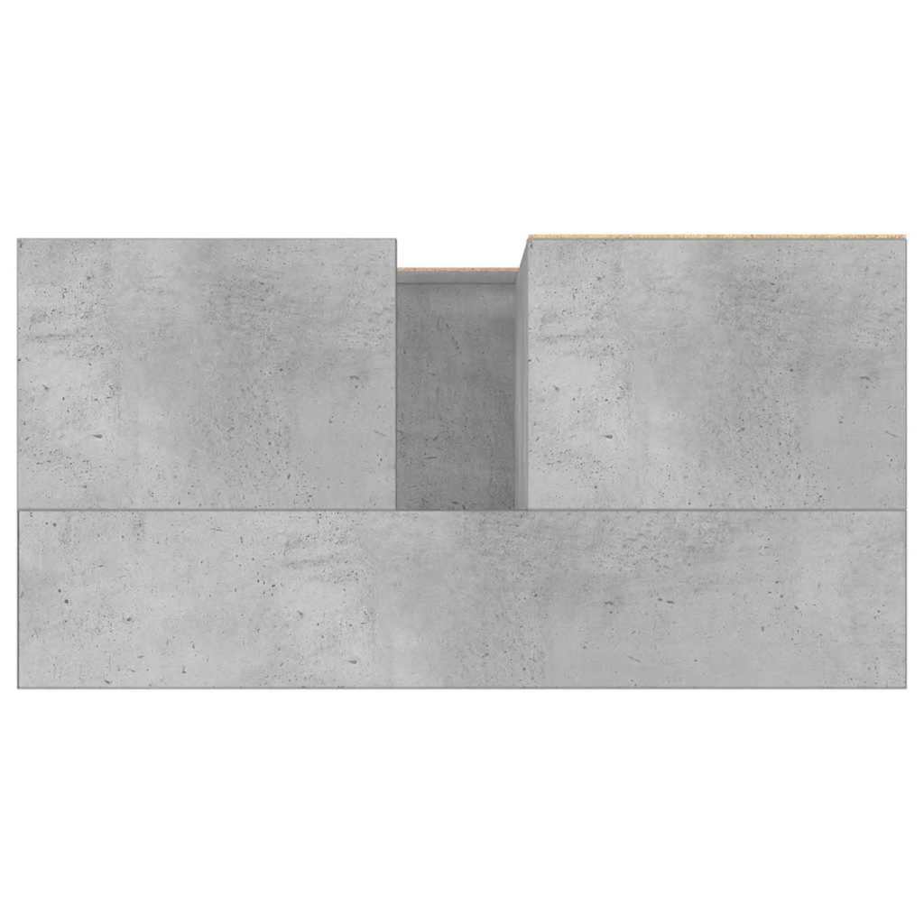 Ντουλάπι Μπάνιου Γκρι Σκυροδέματος 65x33x60 εκ. Επεξ. Ξύλο - Pakobazaar