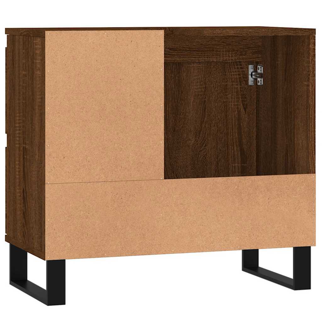 Ντουλάπι Μπάνιου Καφέ Δρυς 65x33x60 εκ. Επεξεργασμένο Ξύλο