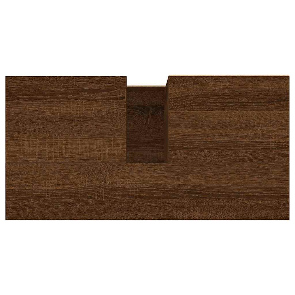 Ντουλάπι Μπάνιου Καφέ Δρυς 65x33x60 εκ. Επεξεργασμένο Ξύλο