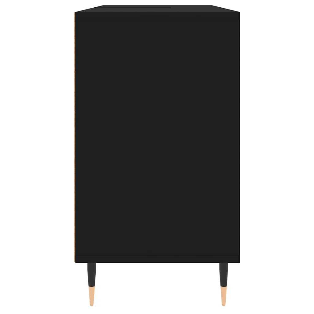 Ντουλάπι Μπάνιου Μαύρο 80 x 33 x 60 εκ. από Επεξεργασμένο Ξύλο - Pakobazaar