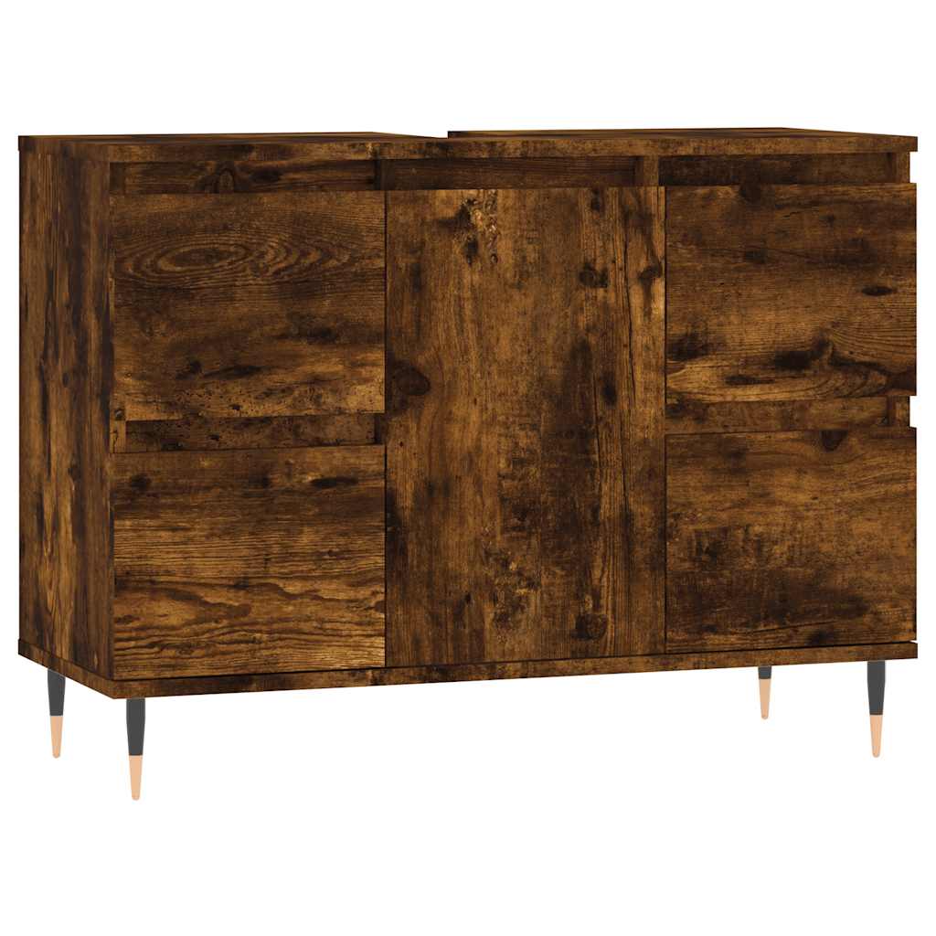 Ντουλάπι Μπάνιου Καπνιστή Δρυς 80 x 33 x 60 εκ. Επεξεργ. Ξύλο - Pakobazaar