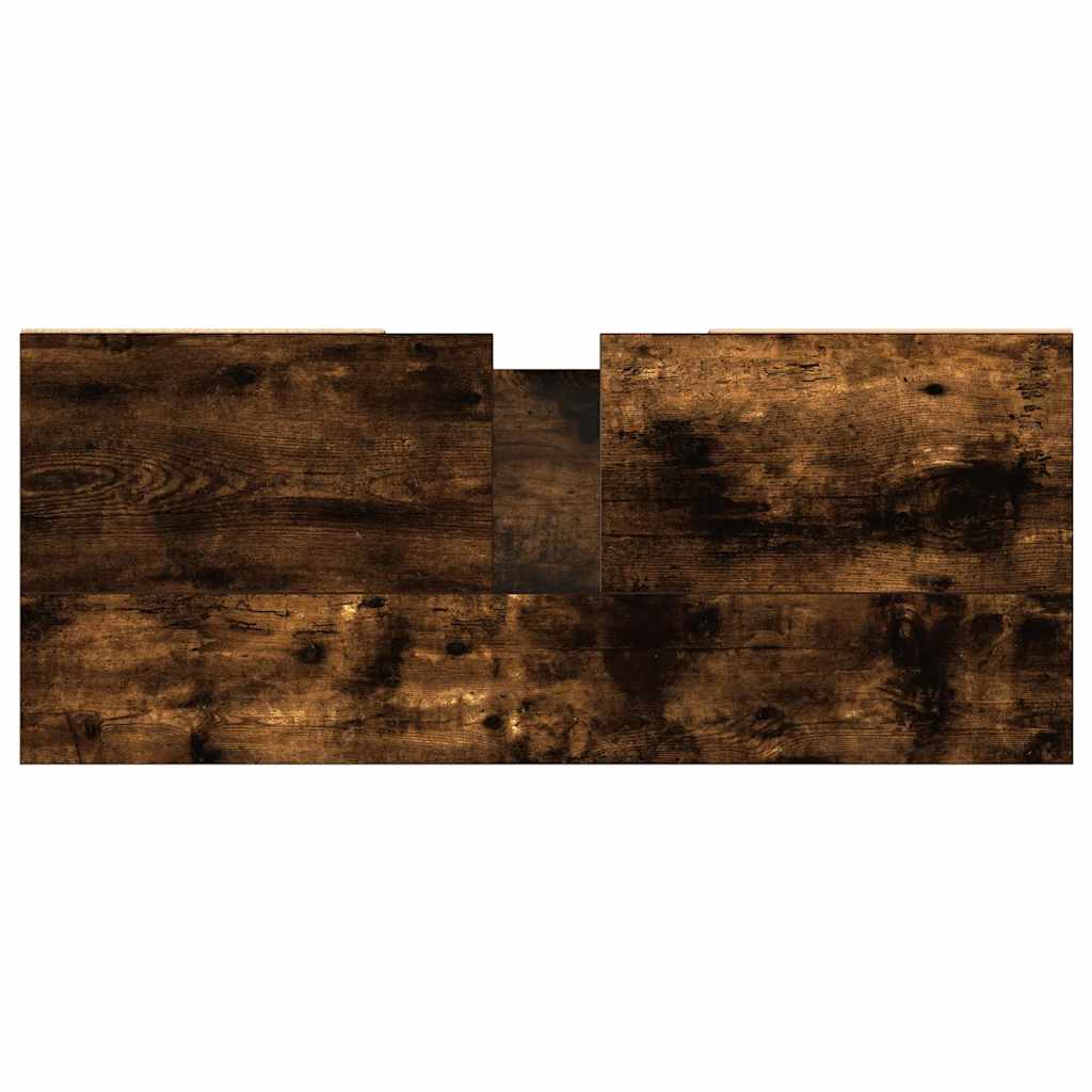 Ντουλάπι Μπάνιου Καπνιστή Δρυς 80 x 33 x 60 εκ. Επεξεργ. Ξύλο - Pakobazaar