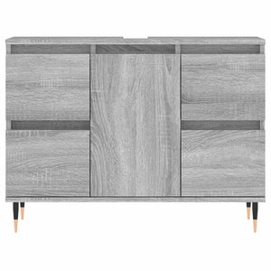 Ντουλάπι Μπάνιου Γκρι Sonoma 80 x 33 x 60 εκ. από Επεξεργ. Ξύλο - Pakobazaar