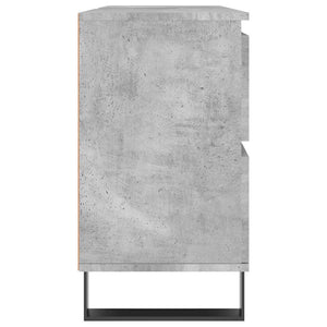 Ντουλάπι Μπάνιου Γκρι Σκυροδέματος 80x33x60 εκ. Επεξ. Ξύλο