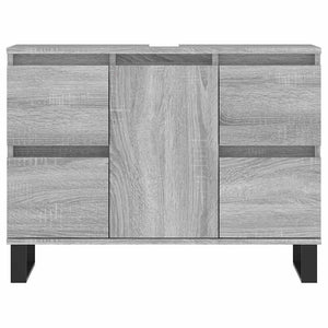 Ντουλάπι Μπάνιου Γκρι Sonoma 80 x 33 x 60 εκ. από Επεξεργ. Ξύλο