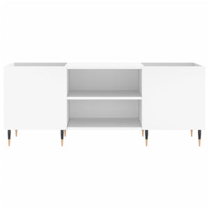 Δισκοθήκη Λευκή 121 x 38 x 48 εκ. Επεξεργασμένο Ξύλο