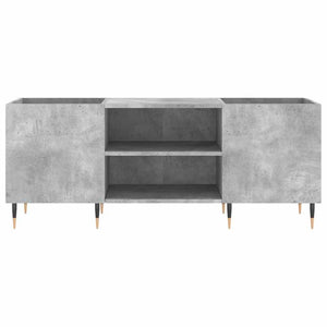 Δισκοθήκη Γκρι Σκυροδέματος 121x38x48 εκ. Επεξεργασμένο Ξύλο