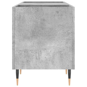 Δισκοθήκη Γκρι Σκυροδέματος 121x38x48 εκ. Επεξεργασμένο Ξύλο