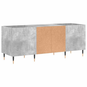Δισκοθήκη Γκρι Σκυροδέματος 121x38x48 εκ. Επεξεργασμένο Ξύλο