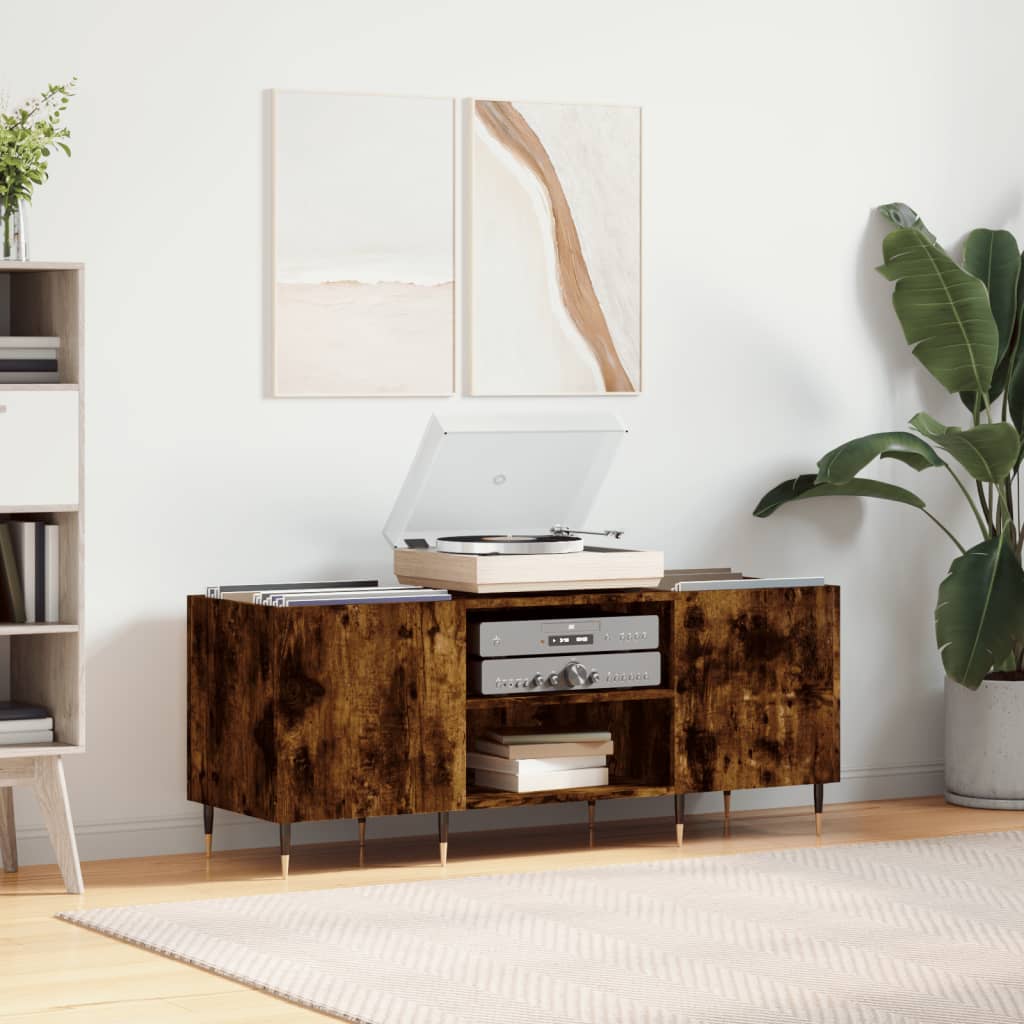 Δισκοθήκη Καπνιστή Δρυς 121x38x48 εκ. από Επεξεργασμένο Ξύλο