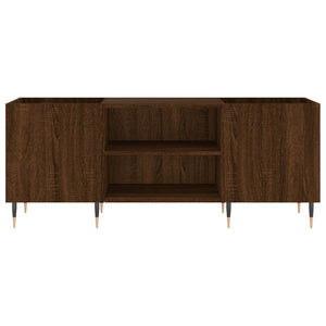 Δισκοθήκη Καφέ Δρυς 121 x 38 x 48 εκ. από Επεξεργασμένο Ξύλο
