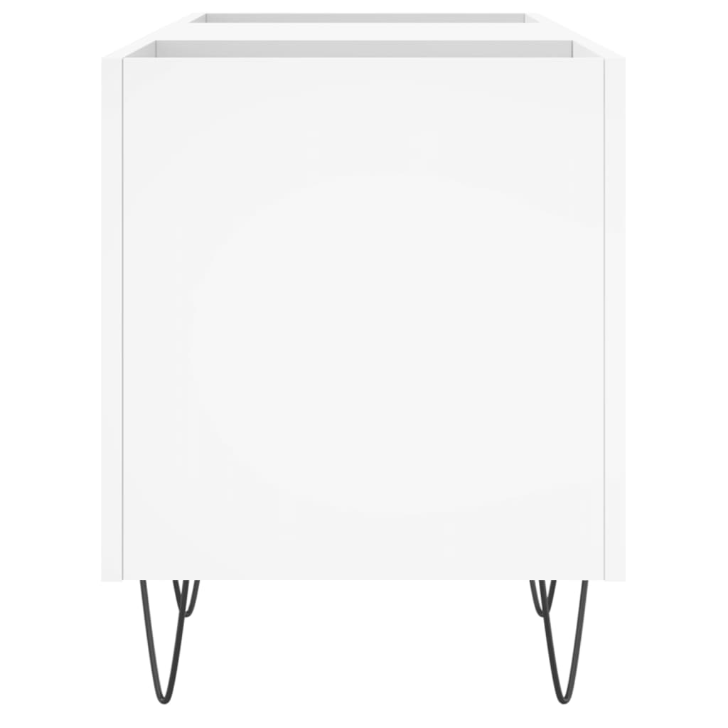 Δισκοθήκη Λευκή 121 x 38 x 48 εκ. Επεξεργασμένο Ξύλο