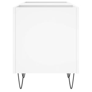 Δισκοθήκη Λευκή 121 x 38 x 48 εκ. Επεξεργασμένο Ξύλο
