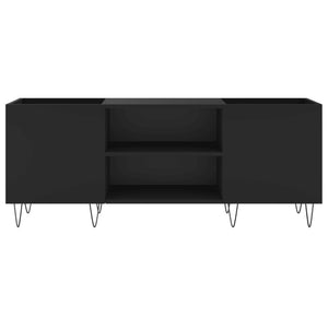 Έπιπλο Δίσκων Μαύρο 121 x 38 x 48 εκ. από Επεξεργασμένο Ξύλο
