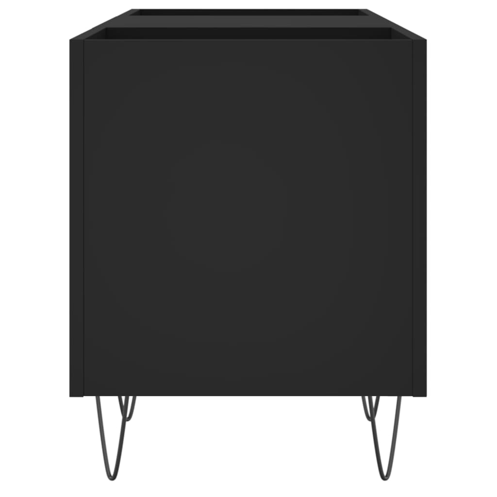 Έπιπλο Δίσκων Μαύρο 121 x 38 x 48 εκ. από Επεξεργασμένο Ξύλο