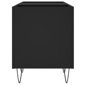 Έπιπλο Δίσκων Μαύρο 121 x 38 x 48 εκ. από Επεξεργασμένο Ξύλο