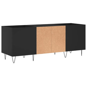 Έπιπλο Δίσκων Μαύρο 121 x 38 x 48 εκ. από Επεξεργασμένο Ξύλο