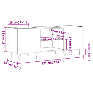 Δισκοθήκη Sonoma Δρυς 121 x 38 x 48 εκ. από Επεξεργασμένο Ξύλο