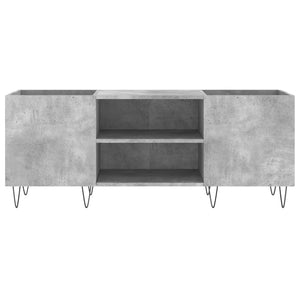 Δισκοθήκη Γκρι Σκυροδέματος 121x38x48 εκ. Επεξεργασμένο Ξύλο