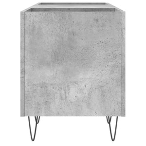 Δισκοθήκη Γκρι Σκυροδέματος 121x38x48 εκ. Επεξεργασμένο Ξύλο