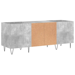 Δισκοθήκη Γκρι Σκυροδέματος 121x38x48 εκ. Επεξεργασμένο Ξύλο