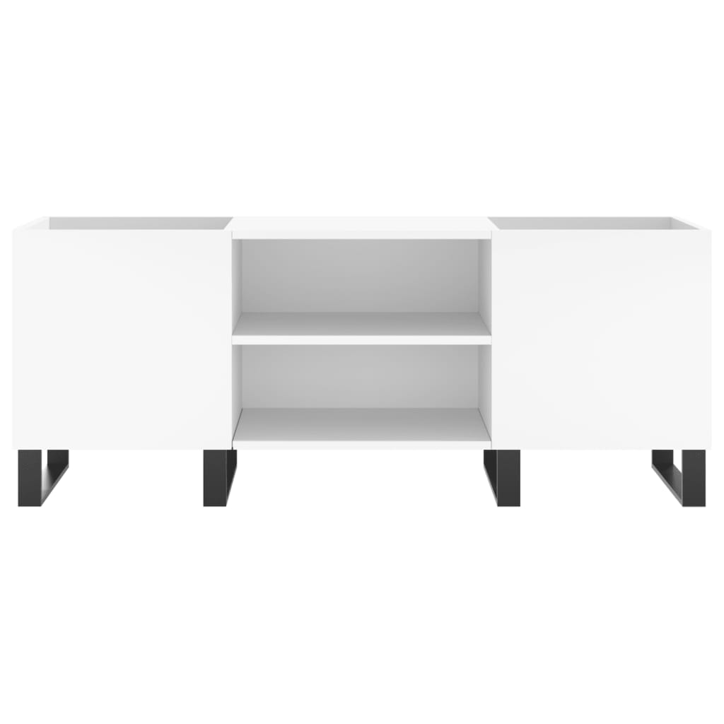 Δισκοθήκη Λευκή 121 x 38 x 48 εκ. Επεξεργασμένο Ξύλο - Pakobazaar