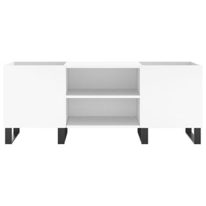 Δισκοθήκη Λευκή 121 x 38 x 48 εκ. Επεξεργασμένο Ξύλο - Pakobazaar