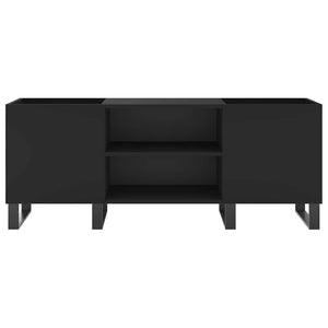 Έπιπλο Δίσκων Μαύρο 121 x 38 x 48 εκ. από Επεξεργασμένο Ξύλο
