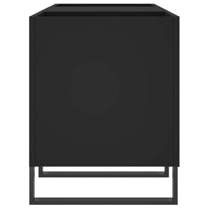 Έπιπλο Δίσκων Μαύρο 121 x 38 x 48 εκ. από Επεξεργασμένο Ξύλο