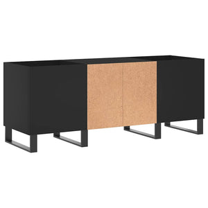 Έπιπλο Δίσκων Μαύρο 121 x 38 x 48 εκ. από Επεξεργασμένο Ξύλο