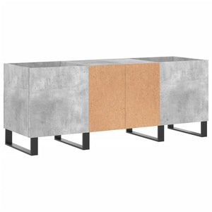 Δισκοθήκη Γκρι Σκυροδέματος 121x38x48 εκ. Επεξεργασμένο Ξύλο - Pakobazaar