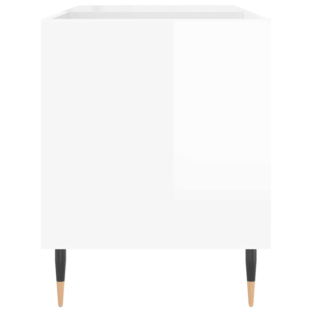 Δισκοθήκη Γυαλ. Λευκή 85 x 38 x 48 εκ. από Επεξεργασμένο Ξύλο - Pakobazaar