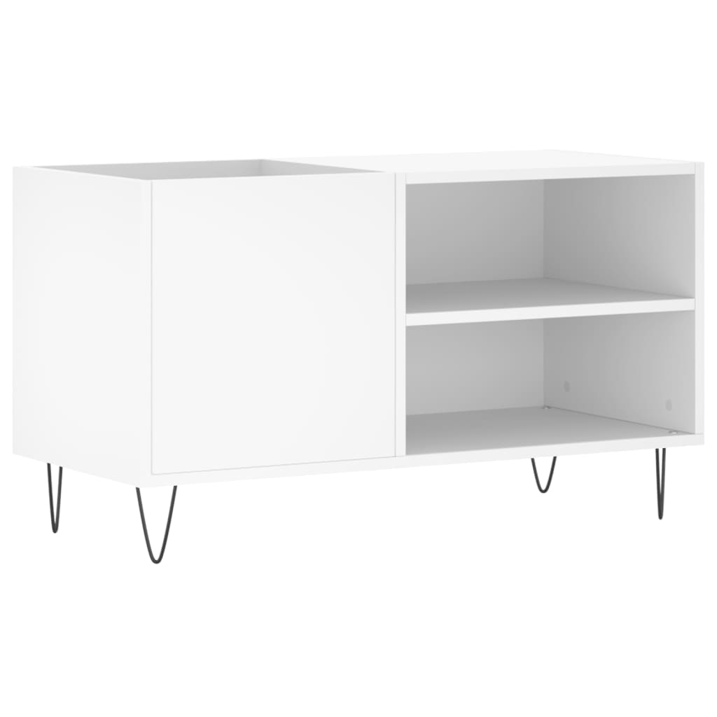 Δισκοθήκη Λευκή 85 x 38 x 48 εκ. από Επεξεργασμένο Ξύλο