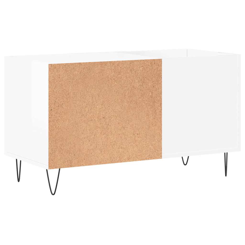 Δισκοθήκη Γυαλ. Λευκή 85 x 38 x 48 εκ. από Επεξεργασμένο Ξύλο - Pakobazaar