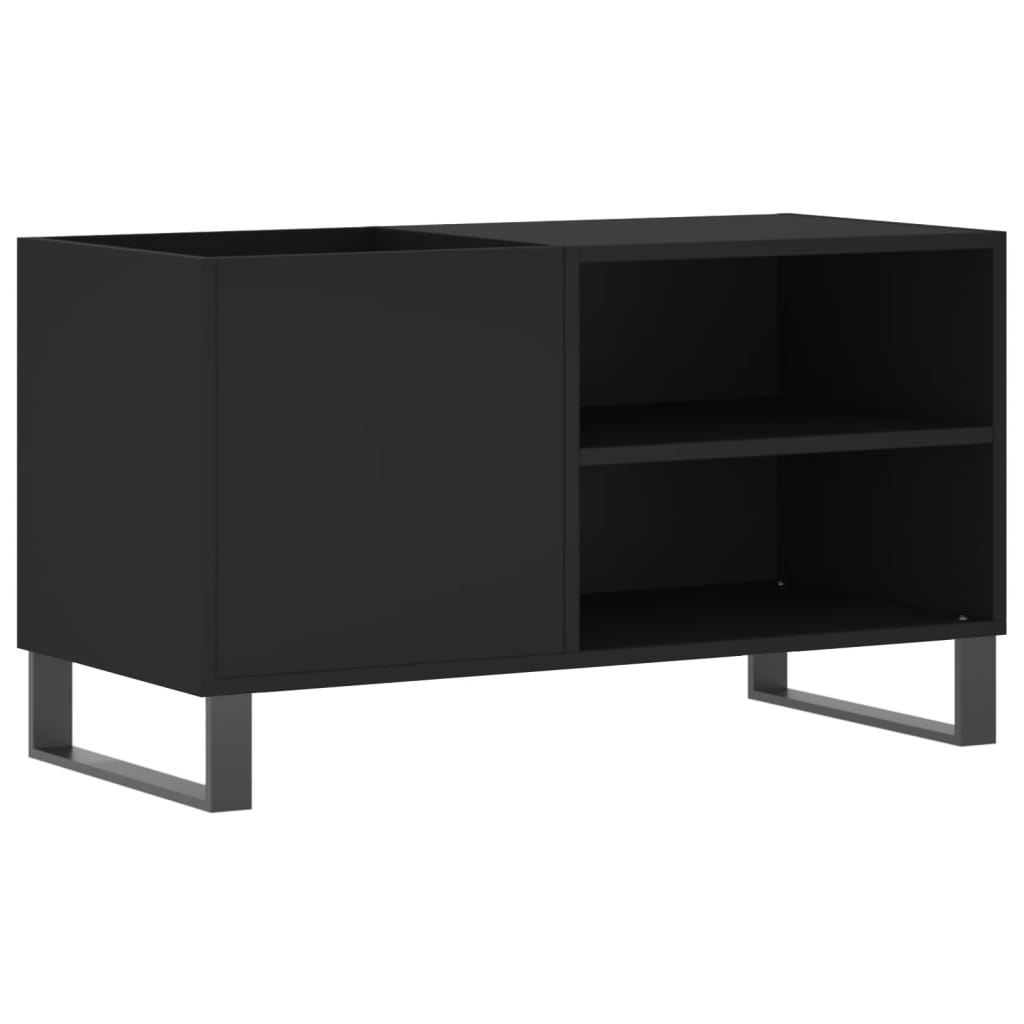 Δισκοθήκη Μαύρη 85 x 38 x 48 εκ. από Επεξεργασμένο Ξύλο - Pakobazaar