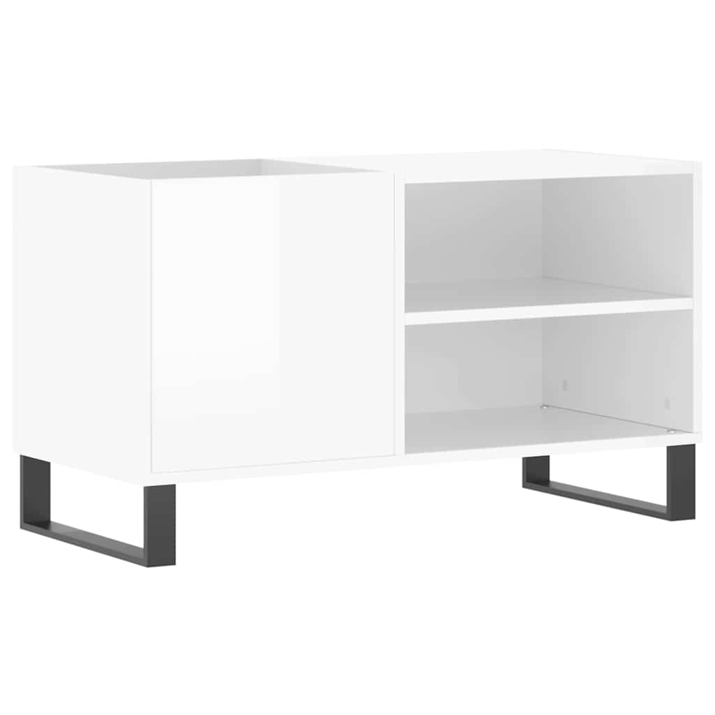 Δισκοθήκη Γυαλ. Λευκή 85 x 38 x 48 εκ. από Επεξεργασμένο Ξύλο - Pakobazaar